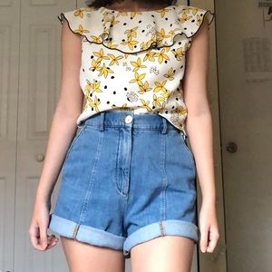 ZARA Basic Collection Floral Print Crop Top
